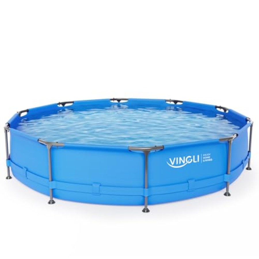 Kids Outdoor Pool - Tuinvriendelijk draagbaar metalen frame zwembad, 12