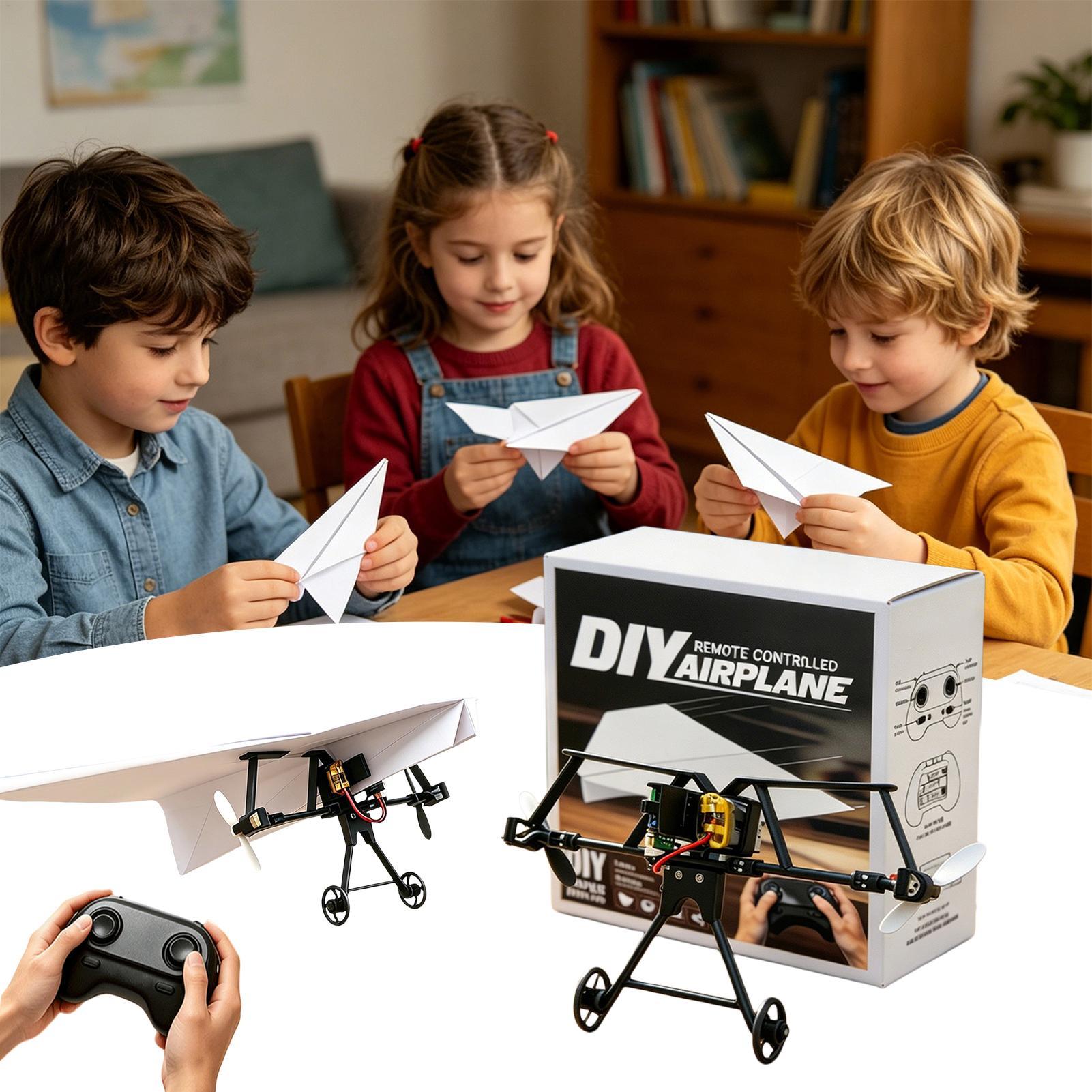 Kids Outdoor Kit - DIY RC Papieren Vliegtuig Kit Speelgoedvliegtuig