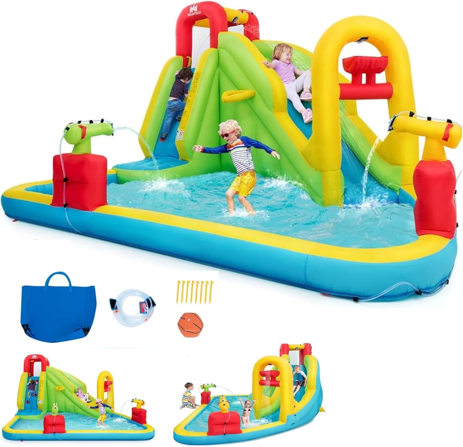 Kids Outdoor Pool - Mega Opblaasbaar Waterpark Springkasteel voor Kinderen