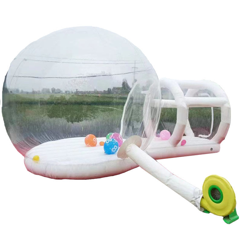 Kids Outdoor Jump House - Buiten opblaasbaar wit PVC springkasteel bubbelhuis