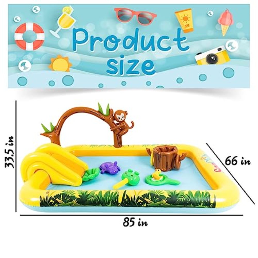 Opblaasbaar jungle dieren spee - Kids Outdoor Pool recensie en prijs