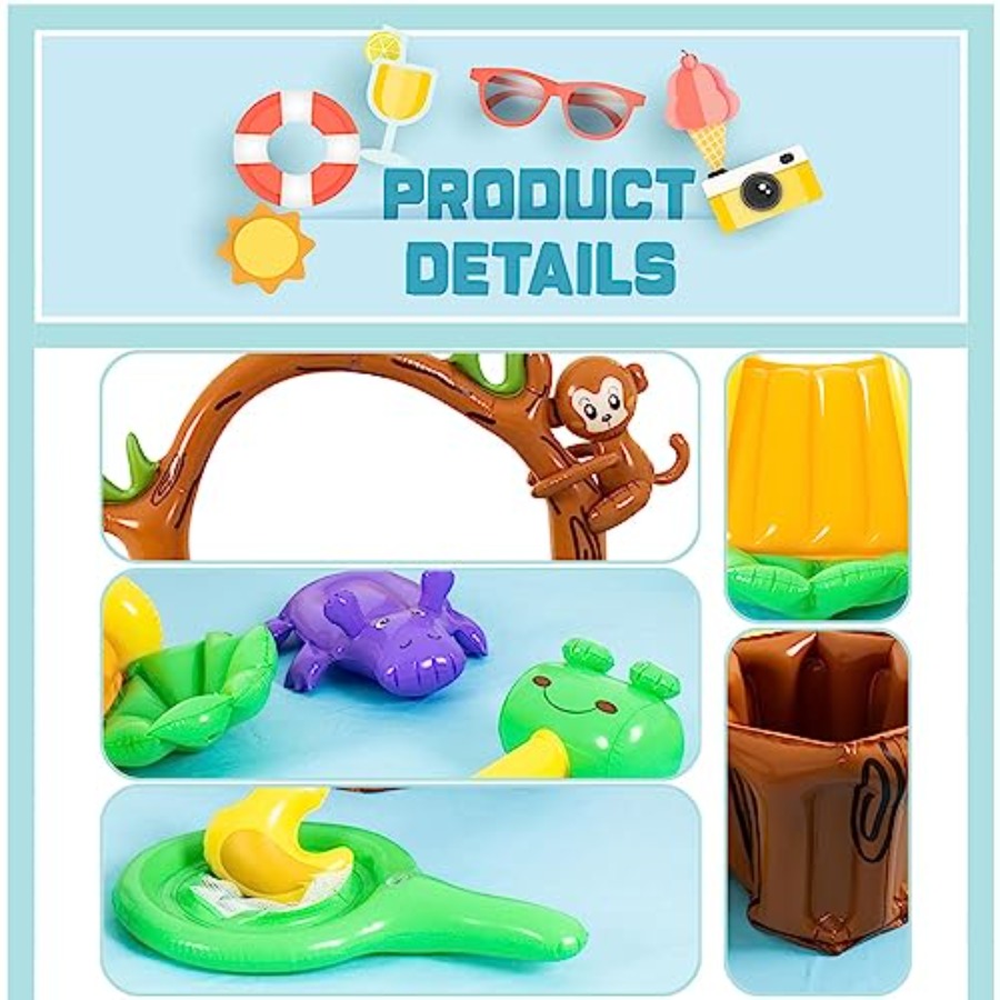 Opblaasbaar jungle dieren spee - Kids Outdoor Pool recensie en prijs