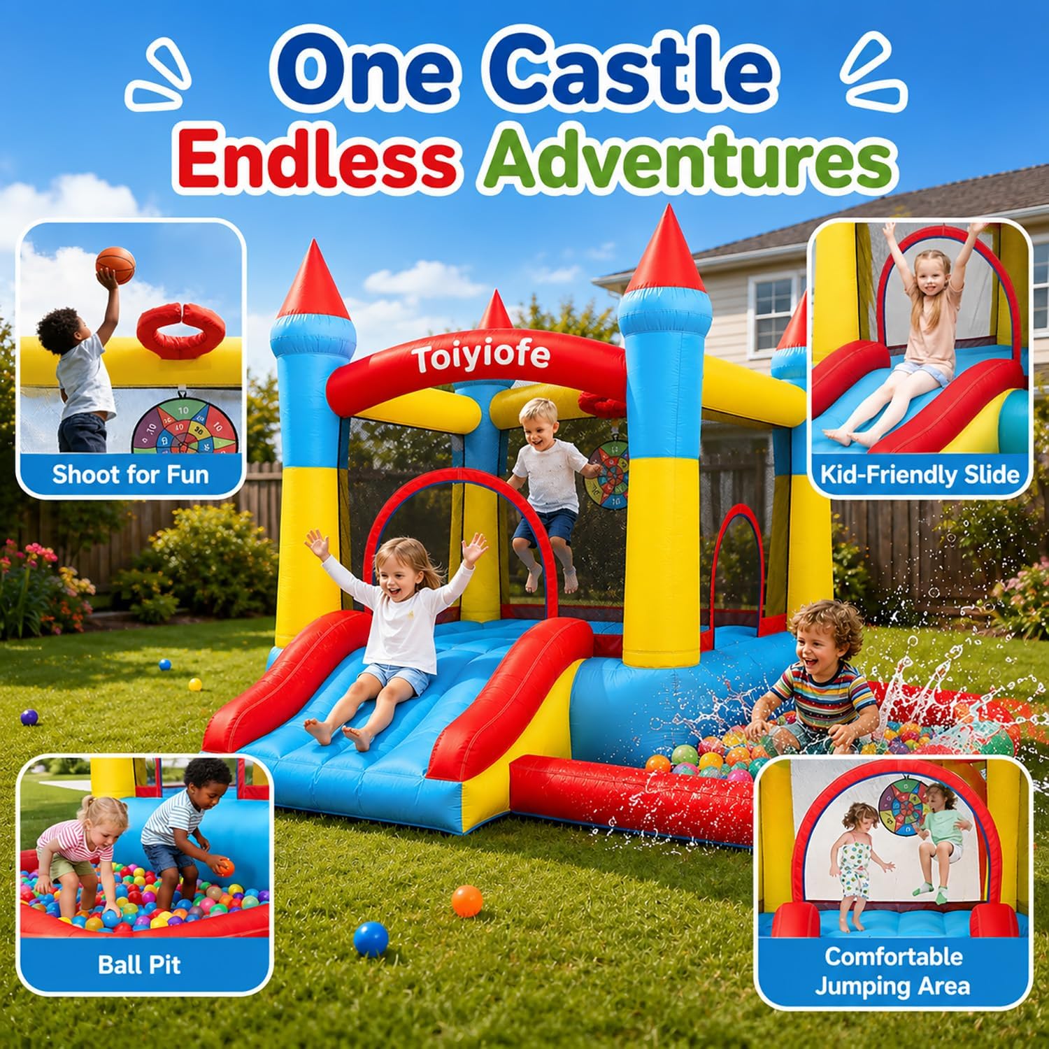 Springkasteel voor kinderen va - Kids Outdoor Jump House recensie en prijs
