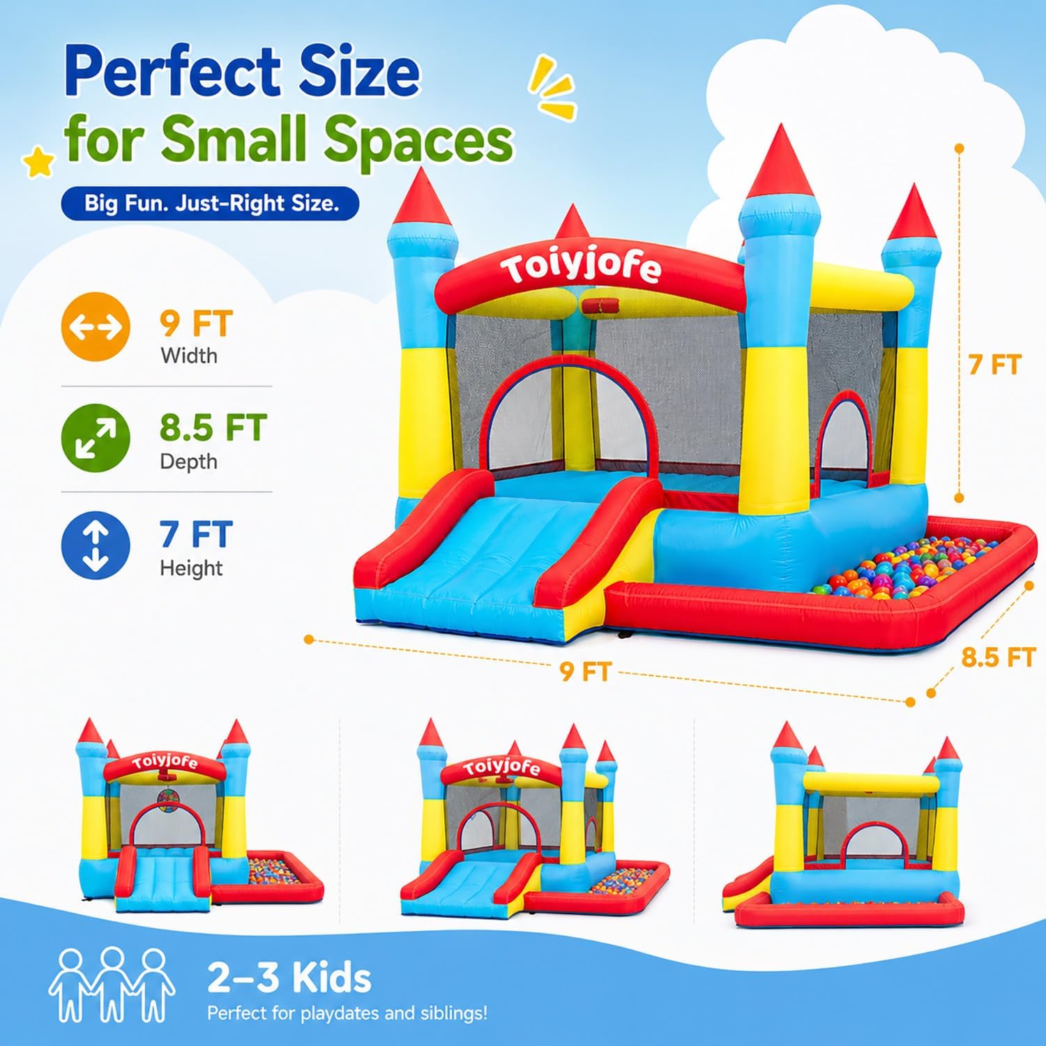 Springkasteel voor kinderen va - Kids Outdoor Jump House recensie en prijs
