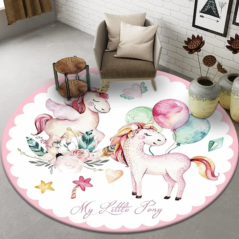 Cartoon Eenhoorn Rond Tapijt M - Kids Unicorn Outdoor Chair recensie en prijs