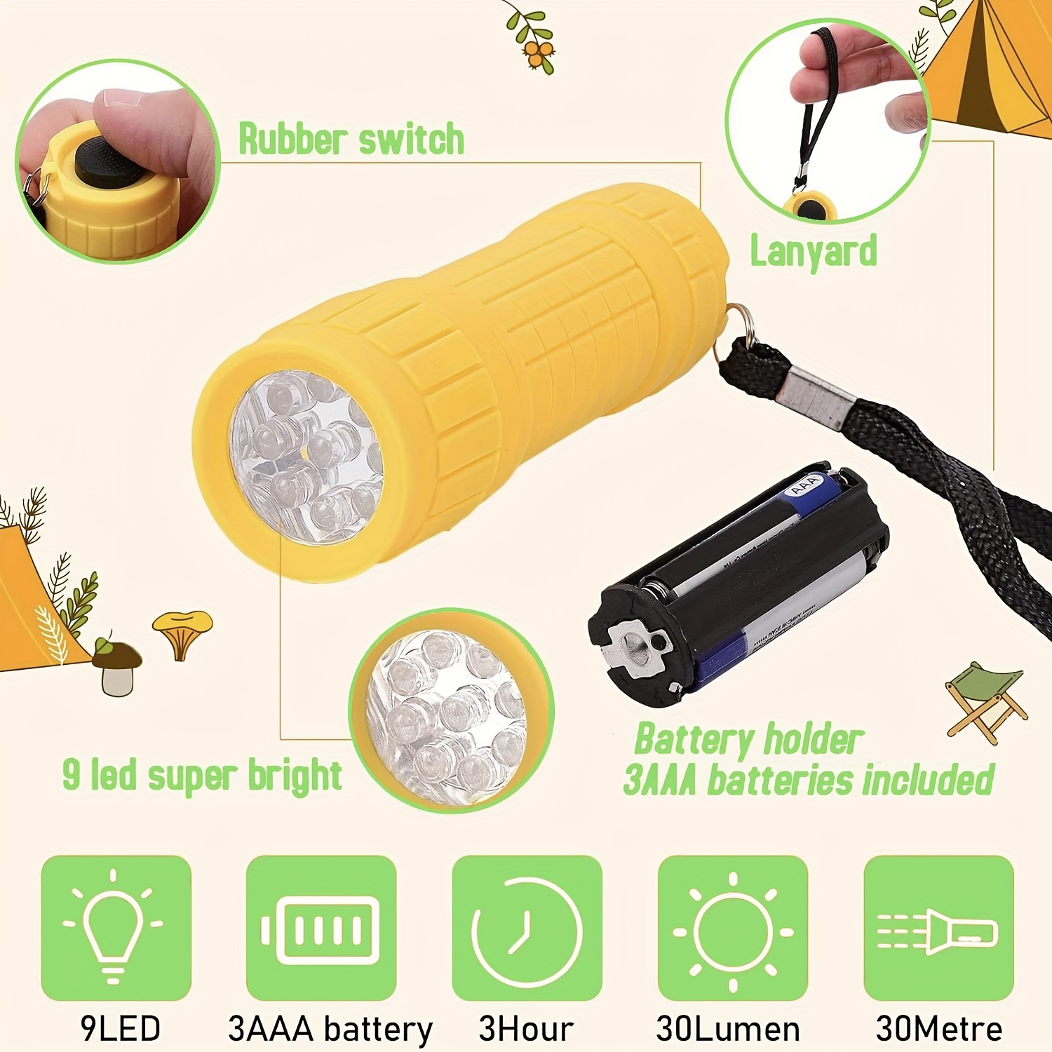 Mini draagbare zaklamp Negen X - Kids Outdoor Lights recensie en prijs