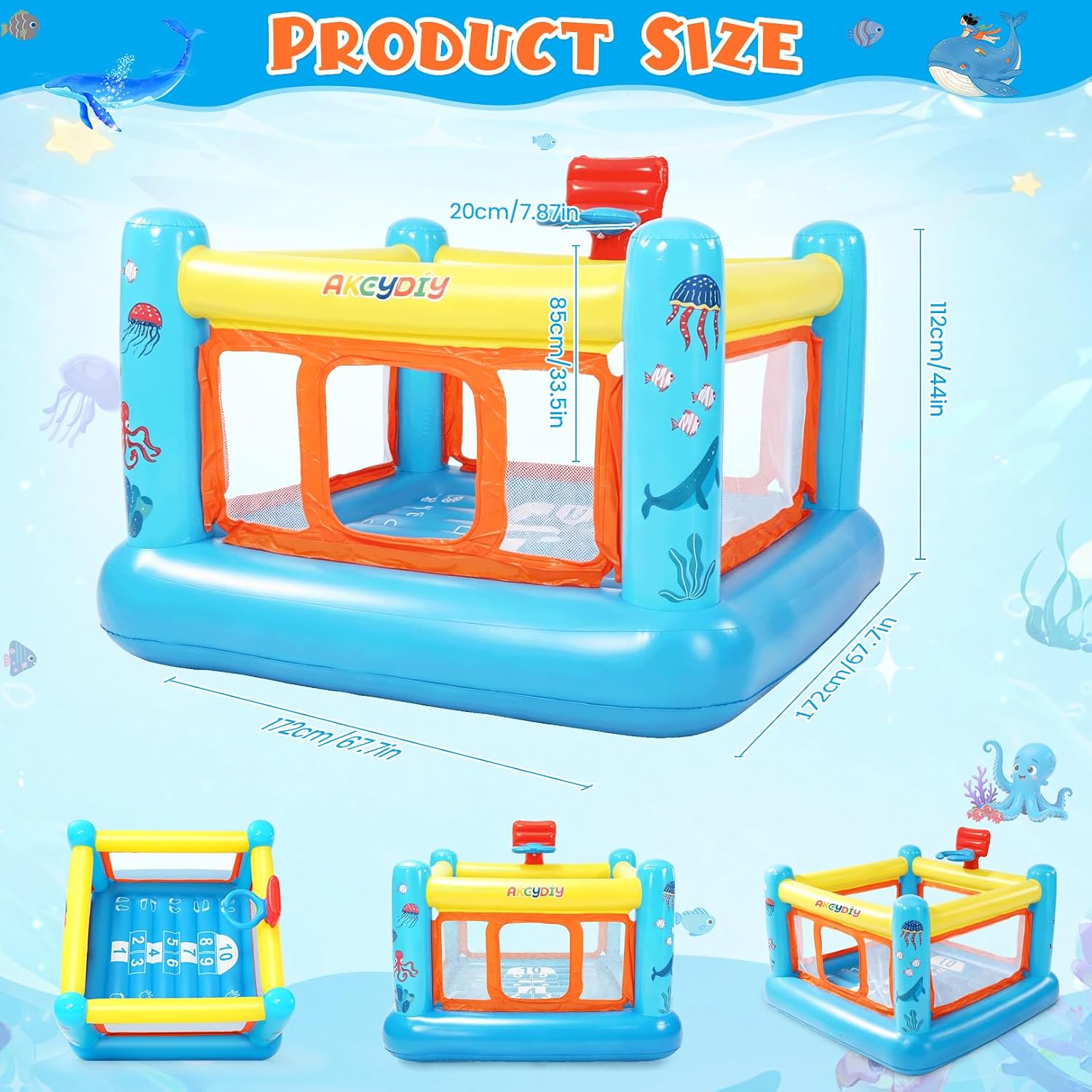 Springkasteel, opblaasbaar PVC - Kids Outdoor Jump House recensie en prijs