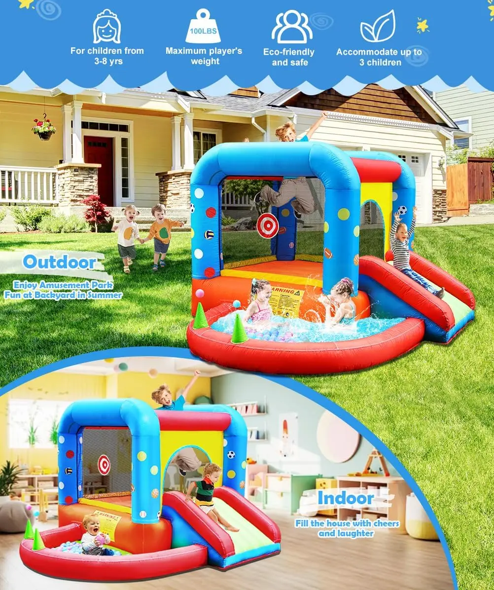 Step4Fun Opblaasbare Springkas - Kids Outdoor Jump House recensie en prijs