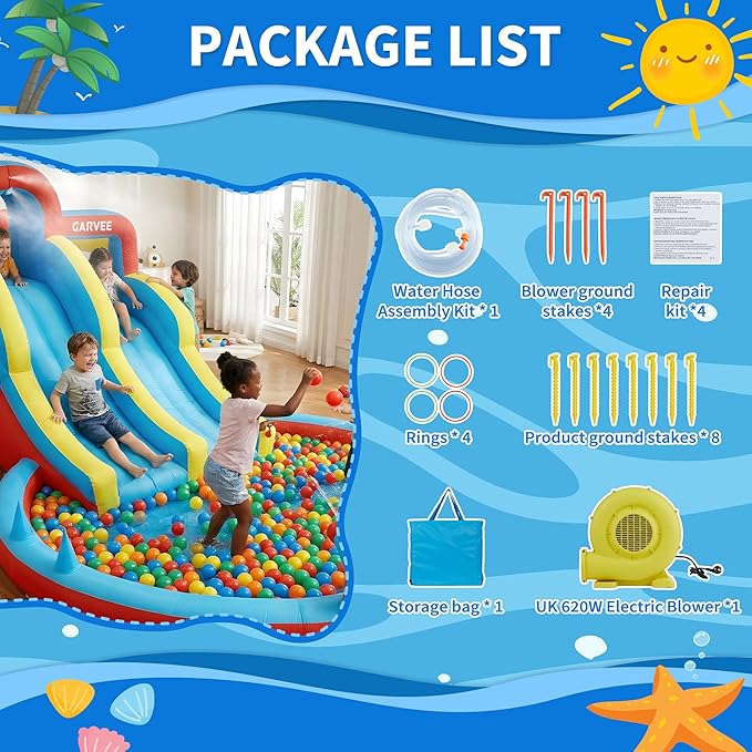 8-in-1 opblaasbaar waterpark v - Kids Outdoor Pool recensie en prijs