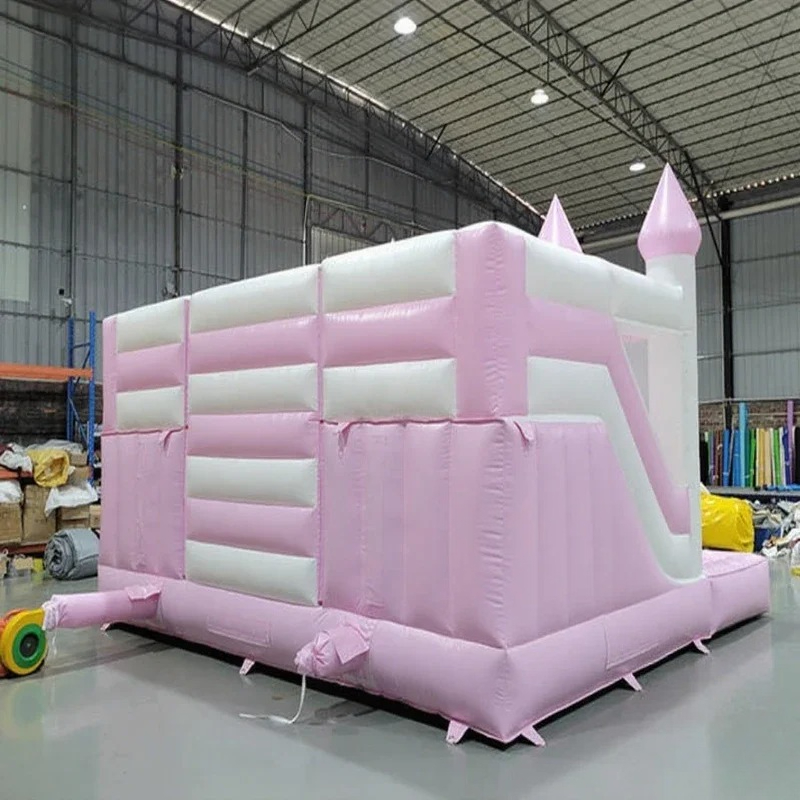Opblaasbaar roze prinsessenkas - Kids Outdoor Jump House recensie en prijs