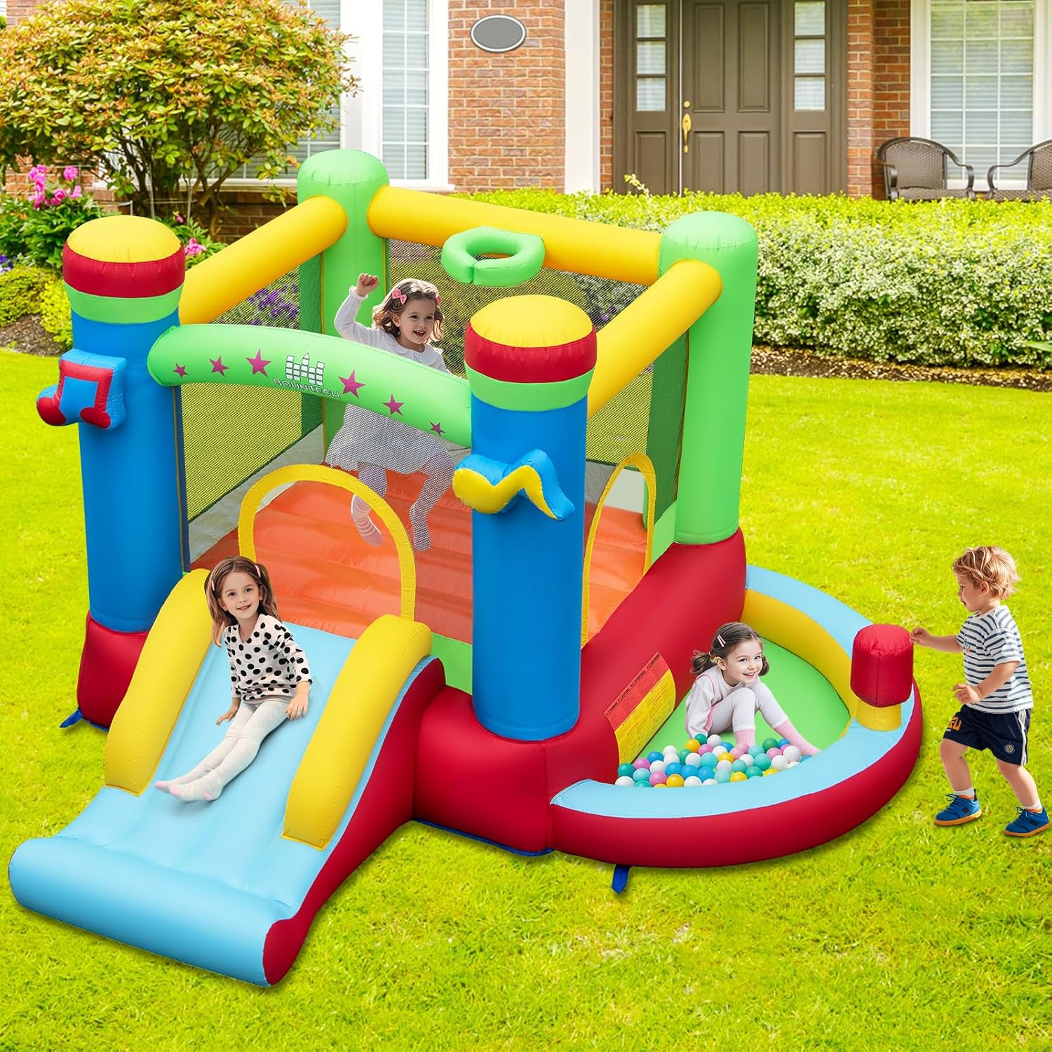 Opblaasbare springkasteel met  - Kids Outdoor Jump House recensie en prijs