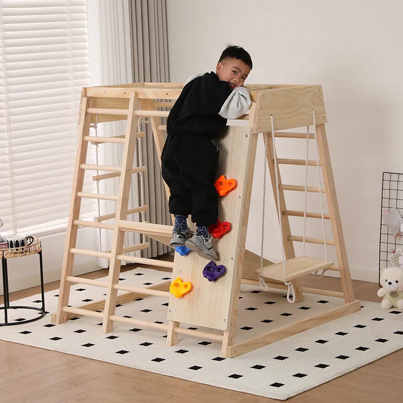 JMZ Houten Jungle Gym Glijbaan - Kids Outdoor Jungle Gym With Slide recensie en prijs