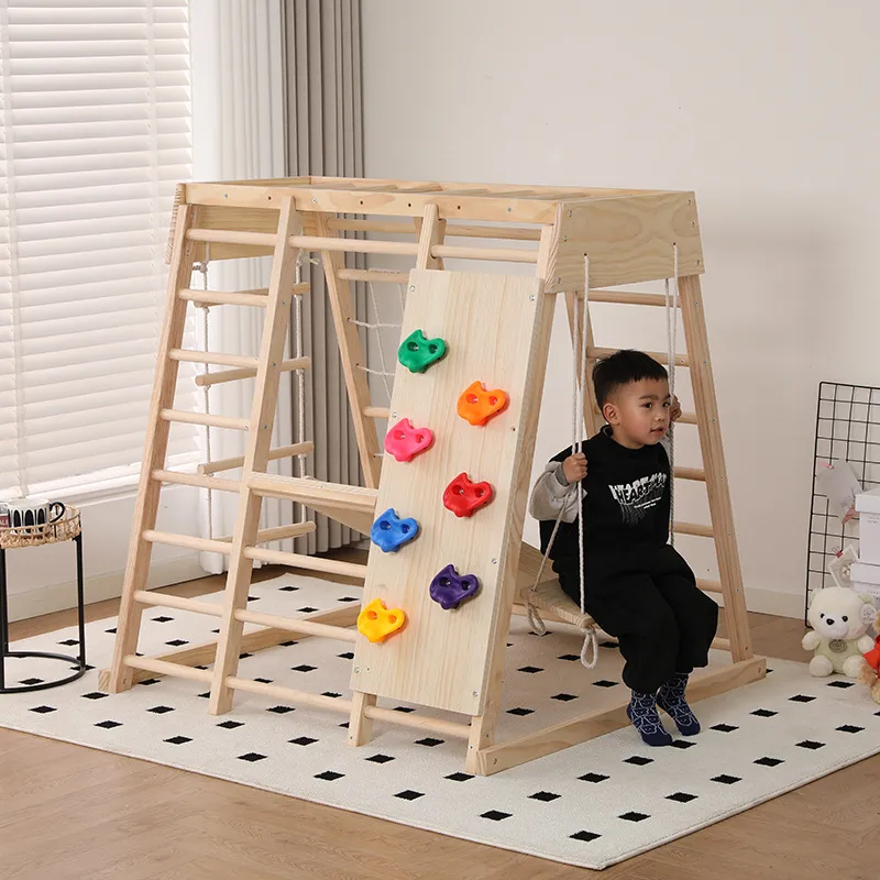 JMZ Houten Jungle Gym Glijbaan - Kids Outdoor Jungle Gym With Slide recensie en prijs