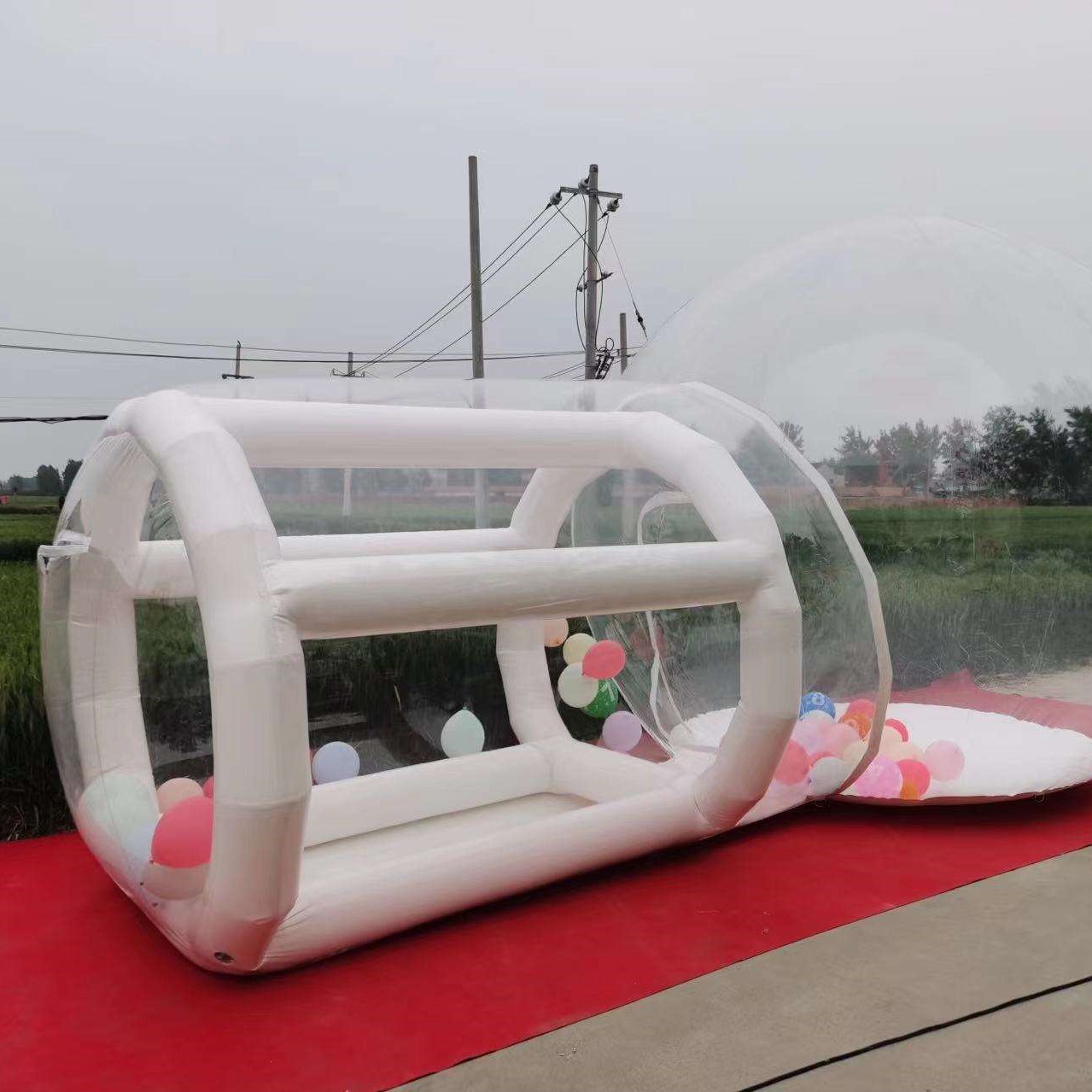 Buiten opblaasbaar wit PVC spr - Kids Outdoor Jump House recensie en prijs