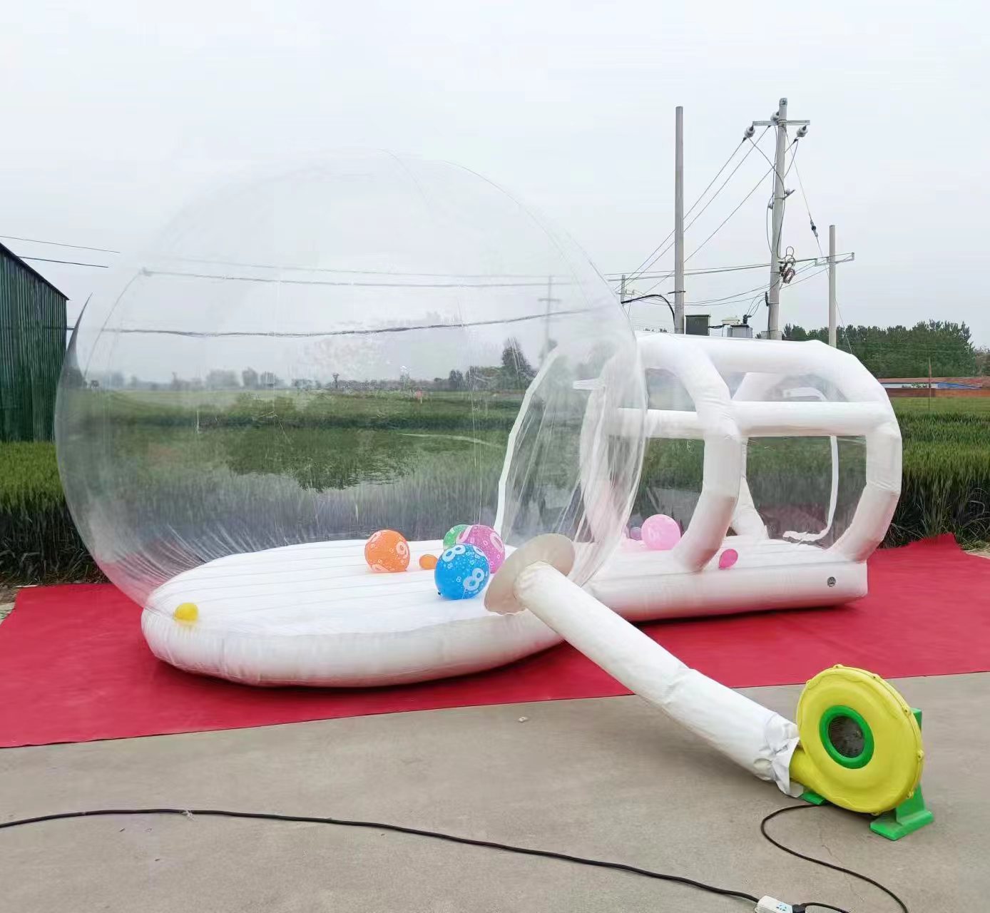 Buiten opblaasbaar wit PVC spr - Kids Outdoor Jump House recensie en prijs