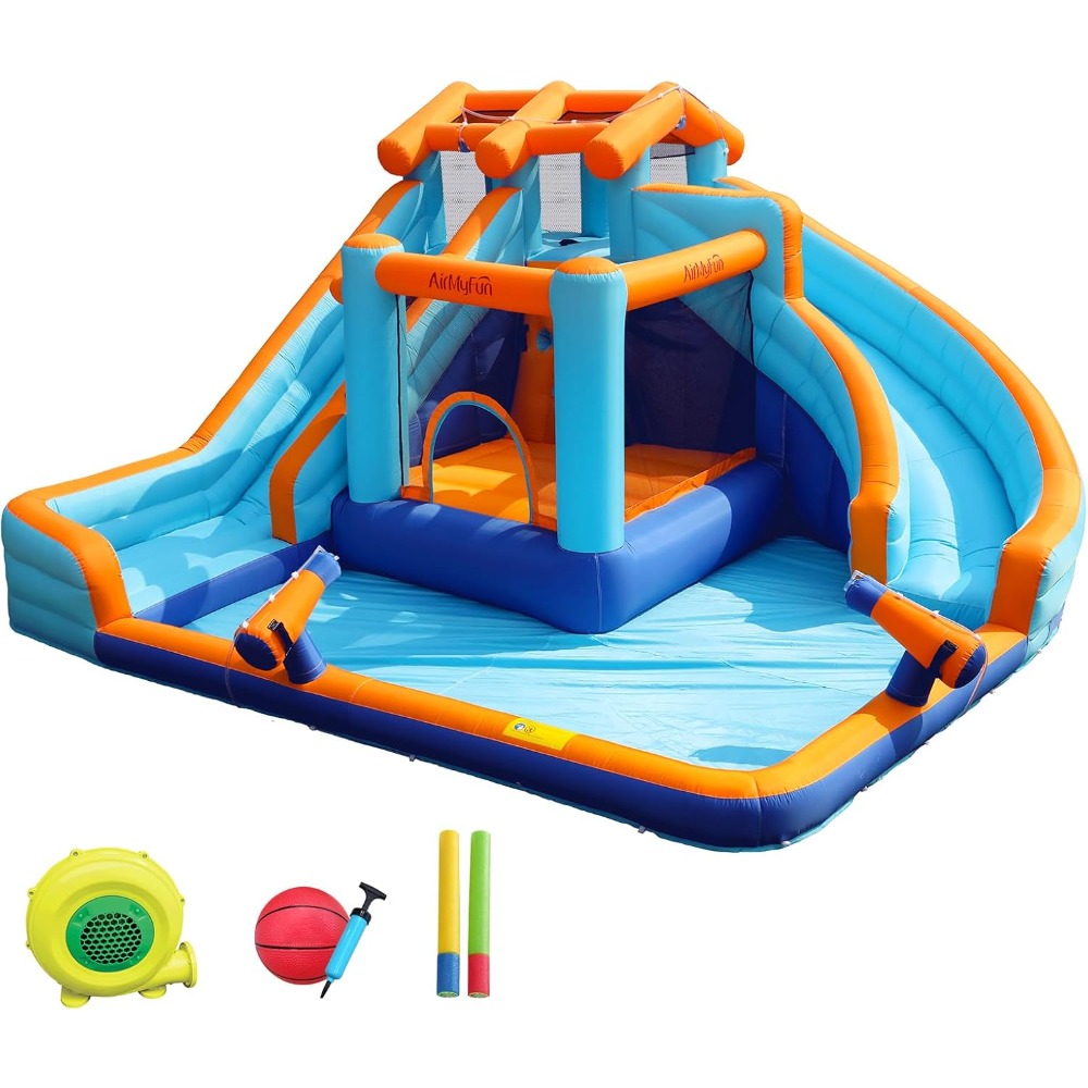 Grote waterglijbaan springkast - Kids Outdoor Pool recensie en prijs